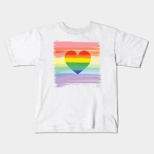 Rainbow and heart Kids T-Shirt